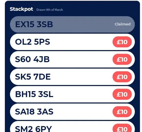 pick my postcode|pick my postcode stackpot.